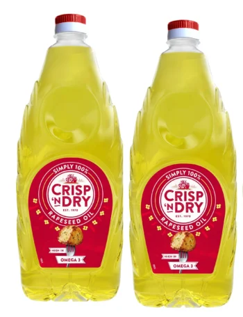 2 x Crisp N Dry Vegetable Oil 2 Litre (4 Litres)